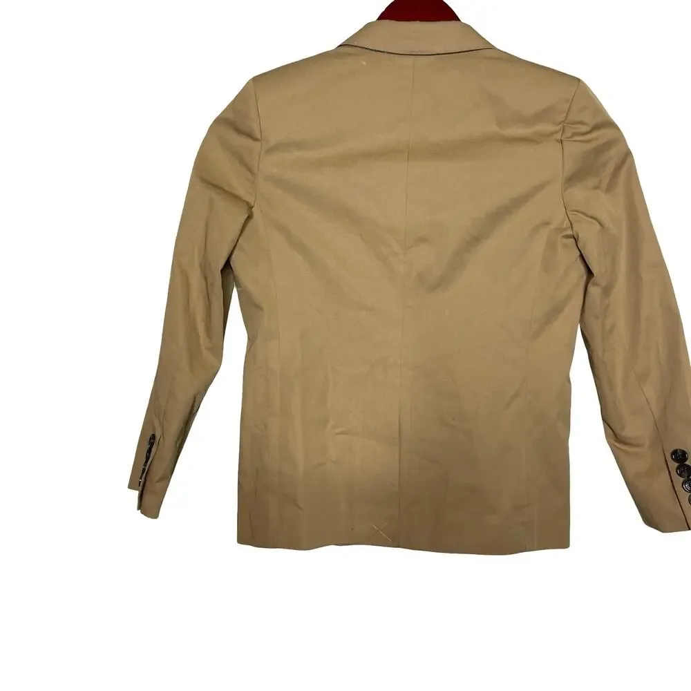 J.Crew Crewcuts Boys' Ludlow suit jacket in Italian chino in Beige Tan sz 8